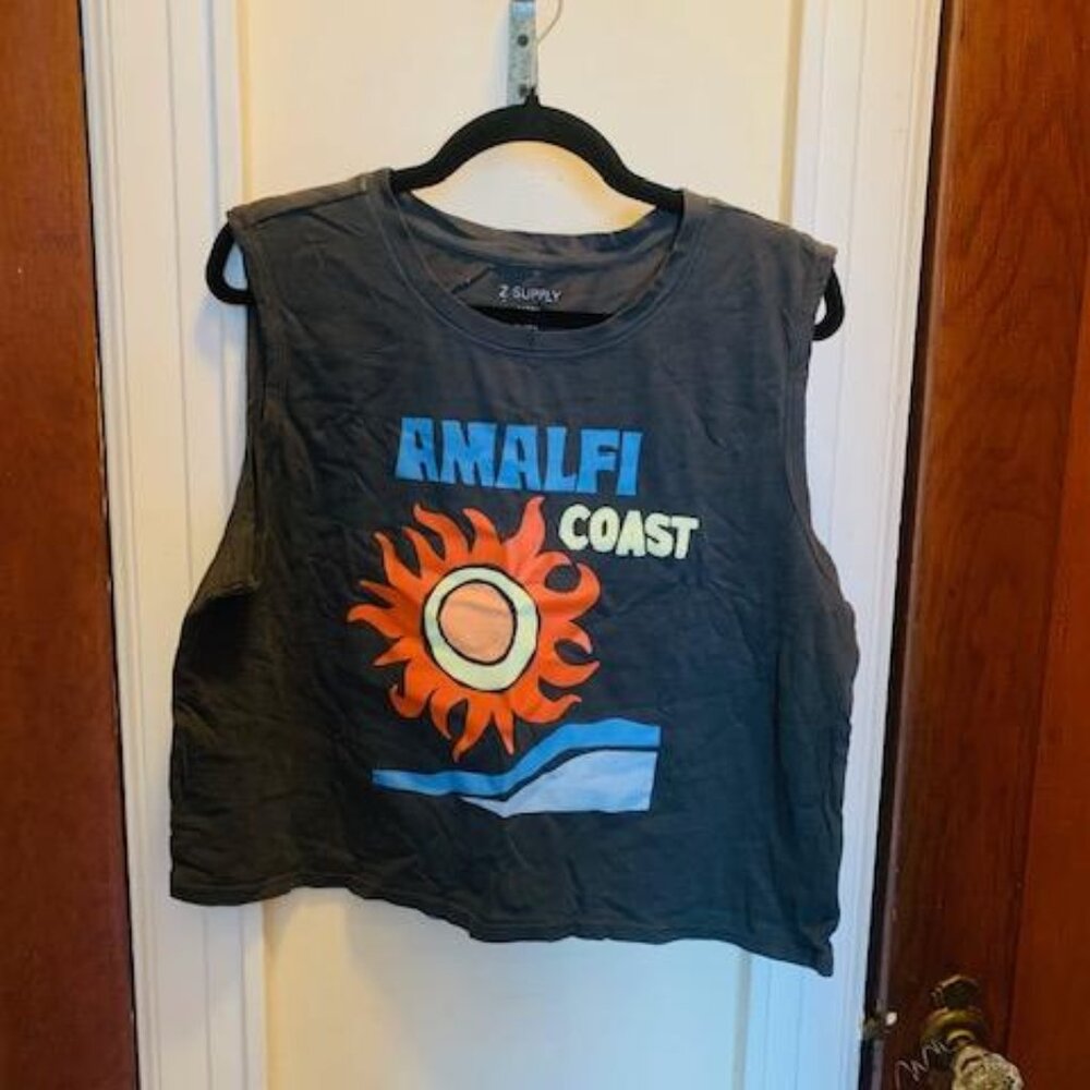 Amalfi Coast Cropped Muscle Tee
